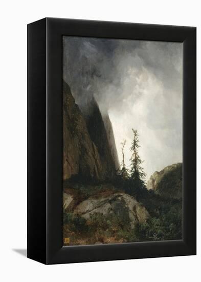 Route du Grimsel, canton de Berne dit aussi Un orage dans les montagnes-Alexandre Calame-Framed Premier Image Canvas