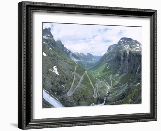 Route from Andalsnes to Geiranger, Trollstigen Road, Western Fiordlands, Norway, Scandinavia-Tony Waltham-Framed Photographic Print