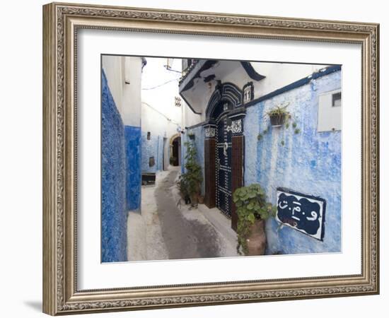 Route in the Kasbah, Rabat, Morocco, North Africa, Africa-Ethel Davies-Framed Photographic Print