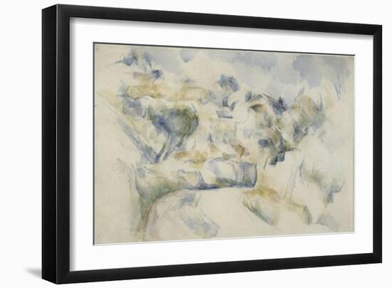 Route tournante pr?d'Aix-Paul Cézanne-Framed Giclee Print