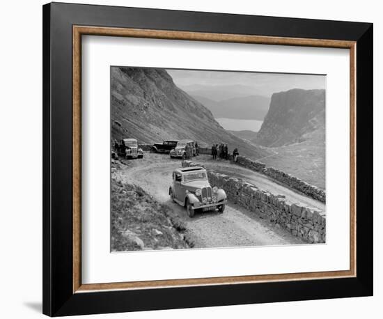 Rover 4-door saloon of IH Mackay competing in the RSAC Scottish Rally, 1936-Bill Brunell-Framed Photographic Print