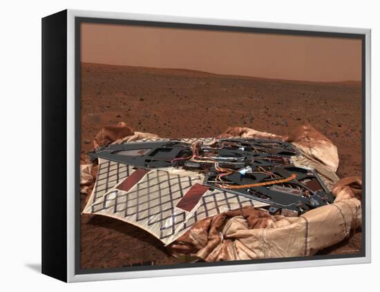 Rover's Landing Site, the Columbia Memorial Station, at Gusev Crater, Mars-Stocktrek Images-Framed Premier Image Canvas