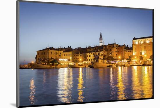 Rovinj, Croatia, Europe. View of the City at Dusk from the Harbour-Francesco Riccardo Iacomino-Mounted Photographic Print