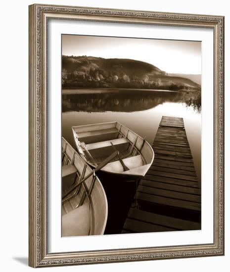 Row Boat Awaits-Danita Delimont-Framed Art Print