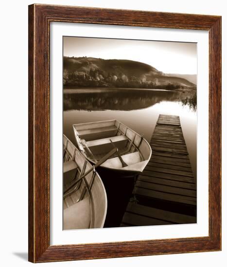 Row Boat Awaits-Danita Delimont-Framed Art Print