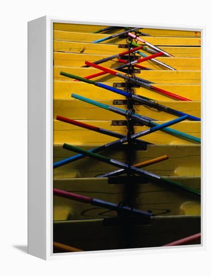 Row Boats for Hire in Beilhai Park, Dongcheng, Beijing, China,-Phil Weymouth-Framed Premier Image Canvas