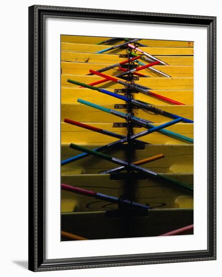 Row Boats for Hire in Beilhai Park, Dongcheng, Beijing, China,-Phil Weymouth-Framed Photographic Print