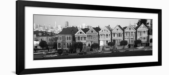 Row Houses in a City, Postcard Row, the Seven Sisters, Painted Ladies, Alamo Square-null-Framed Photographic Print