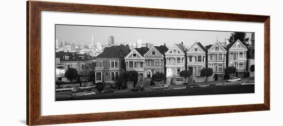 Row Houses in a City, Postcard Row, the Seven Sisters, Painted Ladies, Alamo Square--Framed Photographic Print