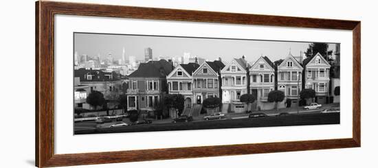 Row Houses in a City, Postcard Row, the Seven Sisters, Painted Ladies, Alamo Square-null-Framed Photographic Print