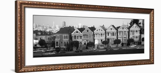 Row Houses in a City, Postcard Row, the Seven Sisters, Painted Ladies, Alamo Square-null-Framed Photographic Print