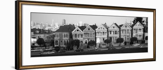 Row Houses in a City, Postcard Row, the Seven Sisters, Painted Ladies, Alamo Square-null-Framed Photographic Print