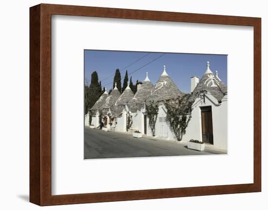 Row of 18th Century Trulli Houses in the Rione Monte District, Alberobello, Apulia, Italy-Stuart Forster-Framed Photographic Print