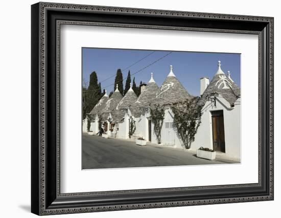 Row of 18th Century Trulli Houses in the Rione Monte District, Alberobello, Apulia, Italy-Stuart Forster-Framed Photographic Print