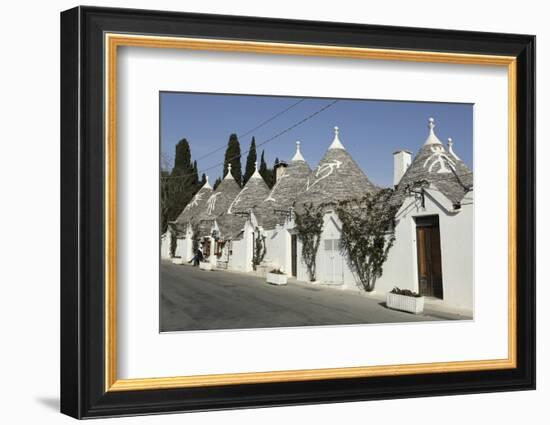 Row of 18th Century Trulli Houses in the Rione Monte District, Alberobello, Apulia, Italy-Stuart Forster-Framed Photographic Print