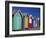 Row of Beach Huts Painted in Bright Colours, Brighton Beach, Near Melbourne, Victoria, Australia-Mawson Mark-Framed Photographic Print