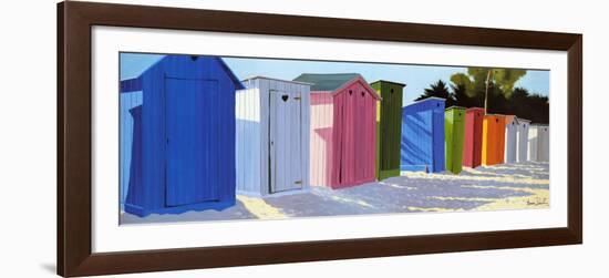 Row of Beach Shacks-Henri Deuil-Framed Art Print