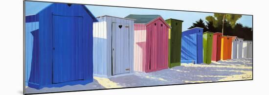 Row of Beach Shacks-Henri Deuil-Mounted Art Print