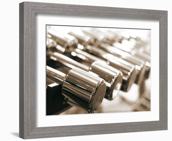 Row of Dumbbells-null-Framed Photographic Print