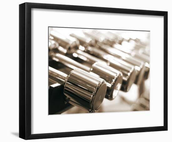 Row of Dumbbells-null-Framed Photographic Print