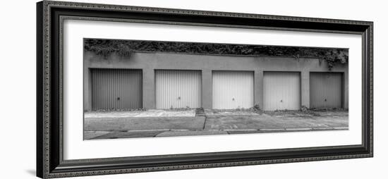 Row of garages, Germany-Panoramic Images-Framed Photographic Print