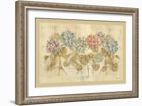 Row of Hydrangea-Cheri Blum-Framed Art Print