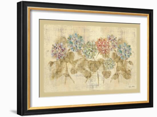 Row of Hydrangea-Cheri Blum-Framed Art Print