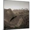 Row of Moai statues, Easter Island, Chile-null-Mounted Photographic Print