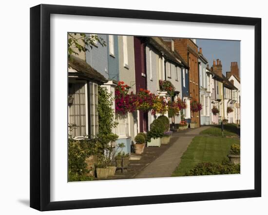 Row of Pastel Coloured Country Cottages, Alresford, Hampshire, England, United Kingdom, Europe-James Emmerson-Framed Photographic Print