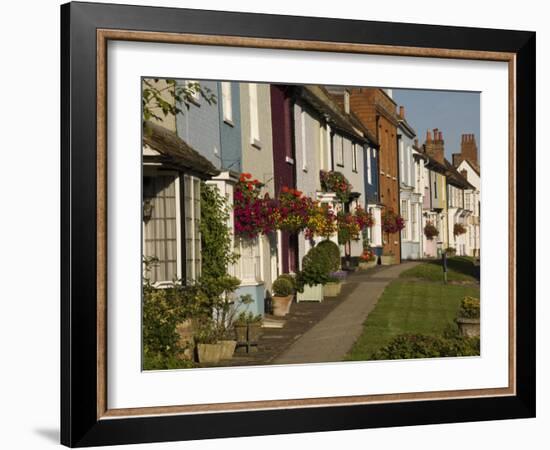 Row of Pastel Coloured Country Cottages, Alresford, Hampshire, England, United Kingdom, Europe-James Emmerson-Framed Photographic Print