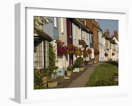 Row of Pastel Coloured Country Cottages, Alresford, Hampshire, England, United Kingdom, Europe-James Emmerson-Framed Photographic Print