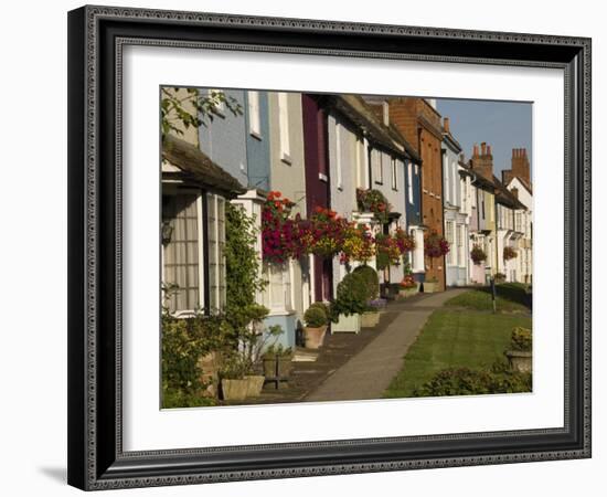 Row of Pastel Coloured Country Cottages, Alresford, Hampshire, England, United Kingdom, Europe-James Emmerson-Framed Photographic Print