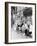 Row of Tennis Players with Rackets-null-Framed Photo