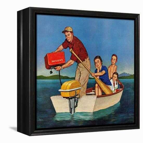 "Row, We're Out of Gas", June 27, 1959-Amos Sewell-Framed Premier Image Canvas