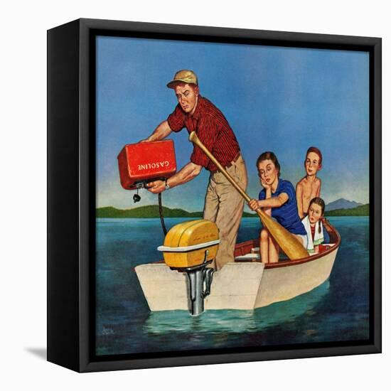 "Row, We're Out of Gas", June 27, 1959-Amos Sewell-Framed Premier Image Canvas