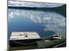 Rowboat Moored at Edge of Lake Showing Reflections of Clouds in Its Still Waters, in New England-Dmitri Kessel-Mounted Photographic Print