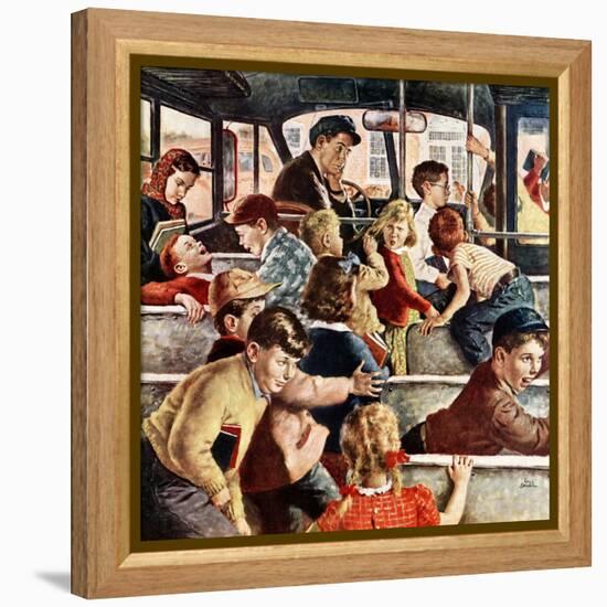 "Rowdy Bus Ride", September 9, 1950-Amos Sewell-Framed Premier Image Canvas