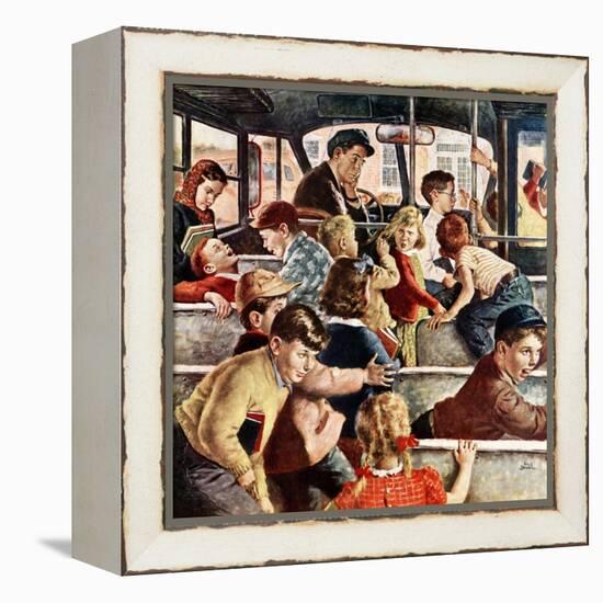 "Rowdy Bus Ride", September 9, 1950-Amos Sewell-Framed Premier Image Canvas