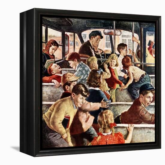 "Rowdy Bus Ride", September 9, 1950-Amos Sewell-Framed Premier Image Canvas