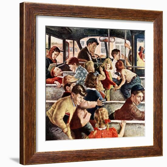 "Rowdy Bus Ride", September 9, 1950-Amos Sewell-Framed Giclee Print