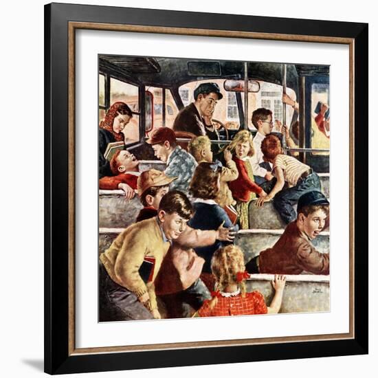 "Rowdy Bus Ride", September 9, 1950-Amos Sewell-Framed Giclee Print