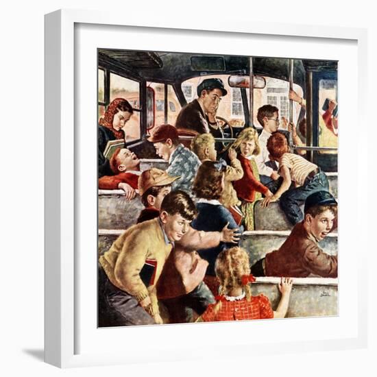 "Rowdy Bus Ride", September 9, 1950-Amos Sewell-Framed Giclee Print