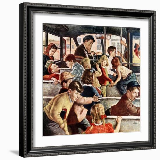 "Rowdy Bus Ride", September 9, 1950-Amos Sewell-Framed Giclee Print