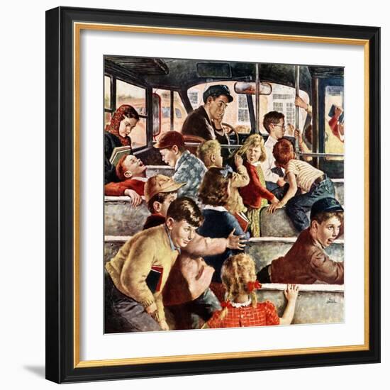 "Rowdy Bus Ride", September 9, 1950-Amos Sewell-Framed Giclee Print