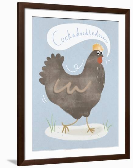 Rowdy Rooster-Clara Wells-Framed Giclee Print