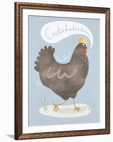 Rowdy Rooster-Clara Wells-Framed Giclee Print