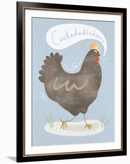 Rowdy Rooster-Clara Wells-Framed Giclee Print