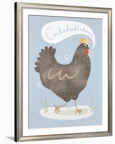 Rowdy Rooster-Clara Wells-Framed Giclee Print