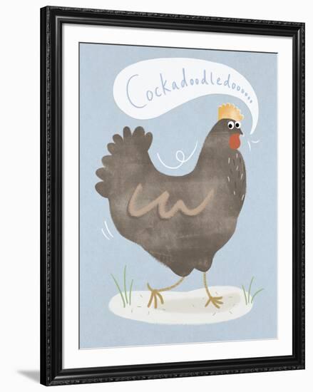 Rowdy Rooster-Clara Wells-Framed Giclee Print