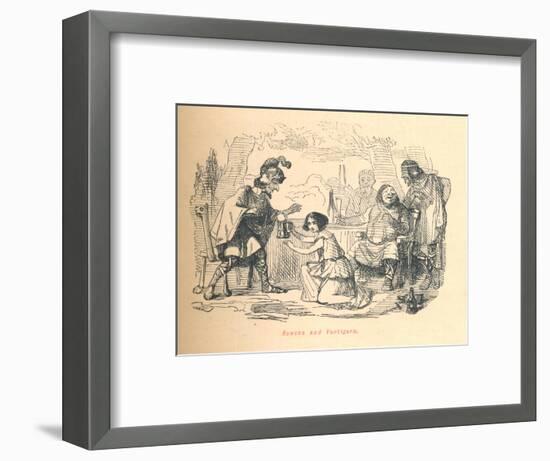 'Rowena and Vortigern', c1860, (c1860)-John Leech-Framed Giclee Print